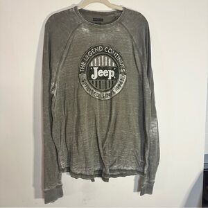 Jeep by Lucky Brand Gray Long Sleeve Thermal Raglan Graphic Tee XXL